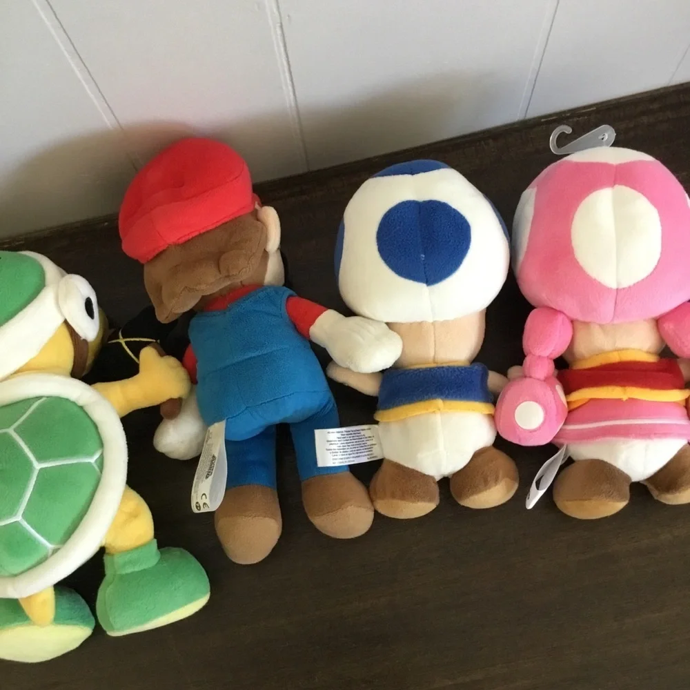Mario Toadette Toad Bowser JR Plush Little Buddy Set Nintendo